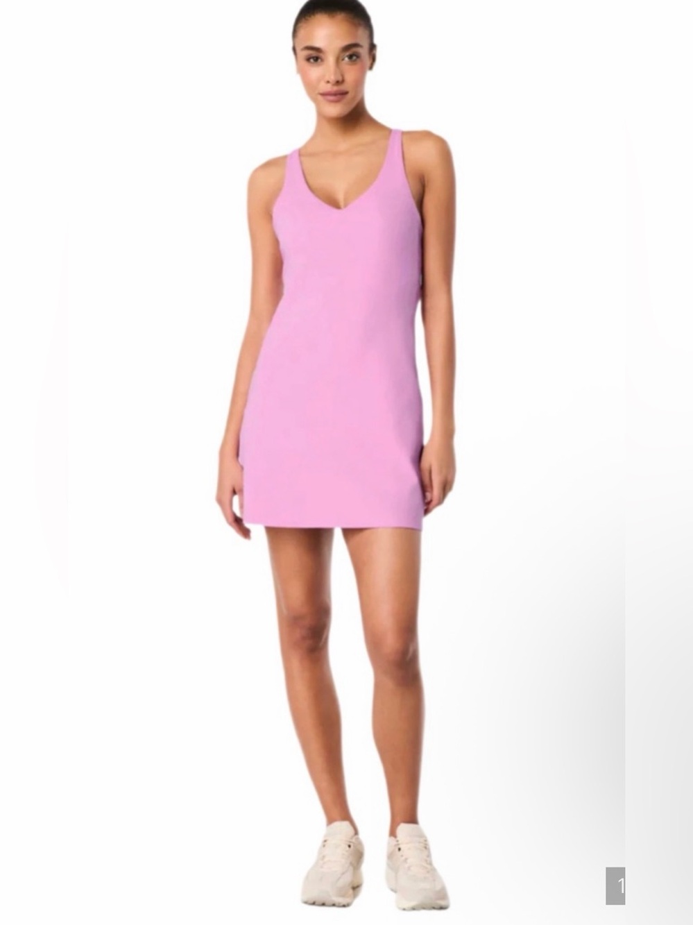 SPANX Get Moving Petunia V-Neck Mini Dress